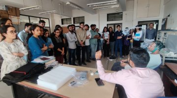 Demonstration and practical conduction of 'Electroencephalography (EEG)' with third year students on 24/02/2025
