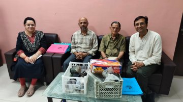 Ex. Principal B J Dave Visit & Donation