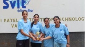 Shubhangi Shukla- student of 7th Sem Electrical- Winner at gtu interzonal table tennis 