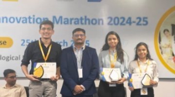 Shubhangi Shukla and Madhav Rawal-Emerged as finalist at code unnati-GTU interstate(Gujarat,Maharashtra, Telangana ) innovation marathon