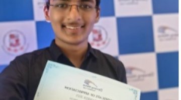 Madhav Raval-Student of Sem. 7 Electrical awarded as top ranker at DMIT awards 2025