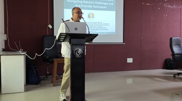 An expert talk by Dr. Arupkumar Sarma from IIT-Guwahati on 22 December 2023 An expert talk on "Green Solutions for Hills & Rivers: Navigating Nature’s Challenges with Eco-Friendly Techniques"
