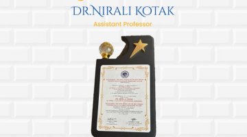 Asst. Prof. Dr. Nirali Kotak has been awarded the prestigious ISTE Gujarat VBT Award for Best Woman Teaching Faculty in Degree Engineering College – 2024